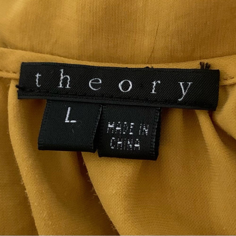 Theory Spaghetti Strap  Blouse Citron Yellow Size L - Picture 5 of 7